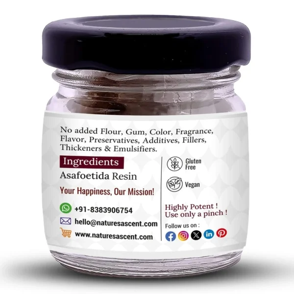 Nature's Ascent Asafoetida (Hing) Ultra Strong Jar Side